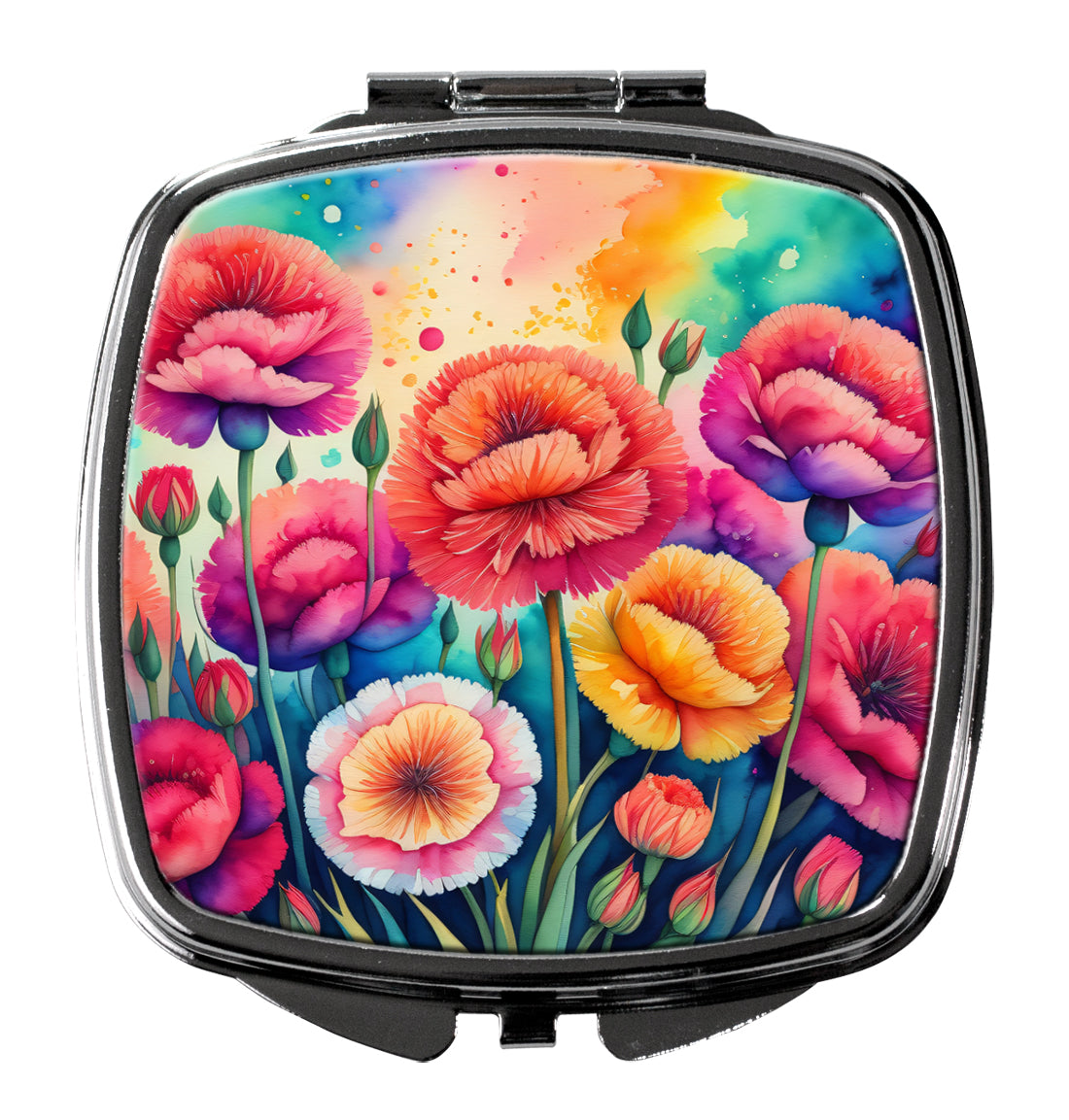 Colorful Carnations Compact Mirror
