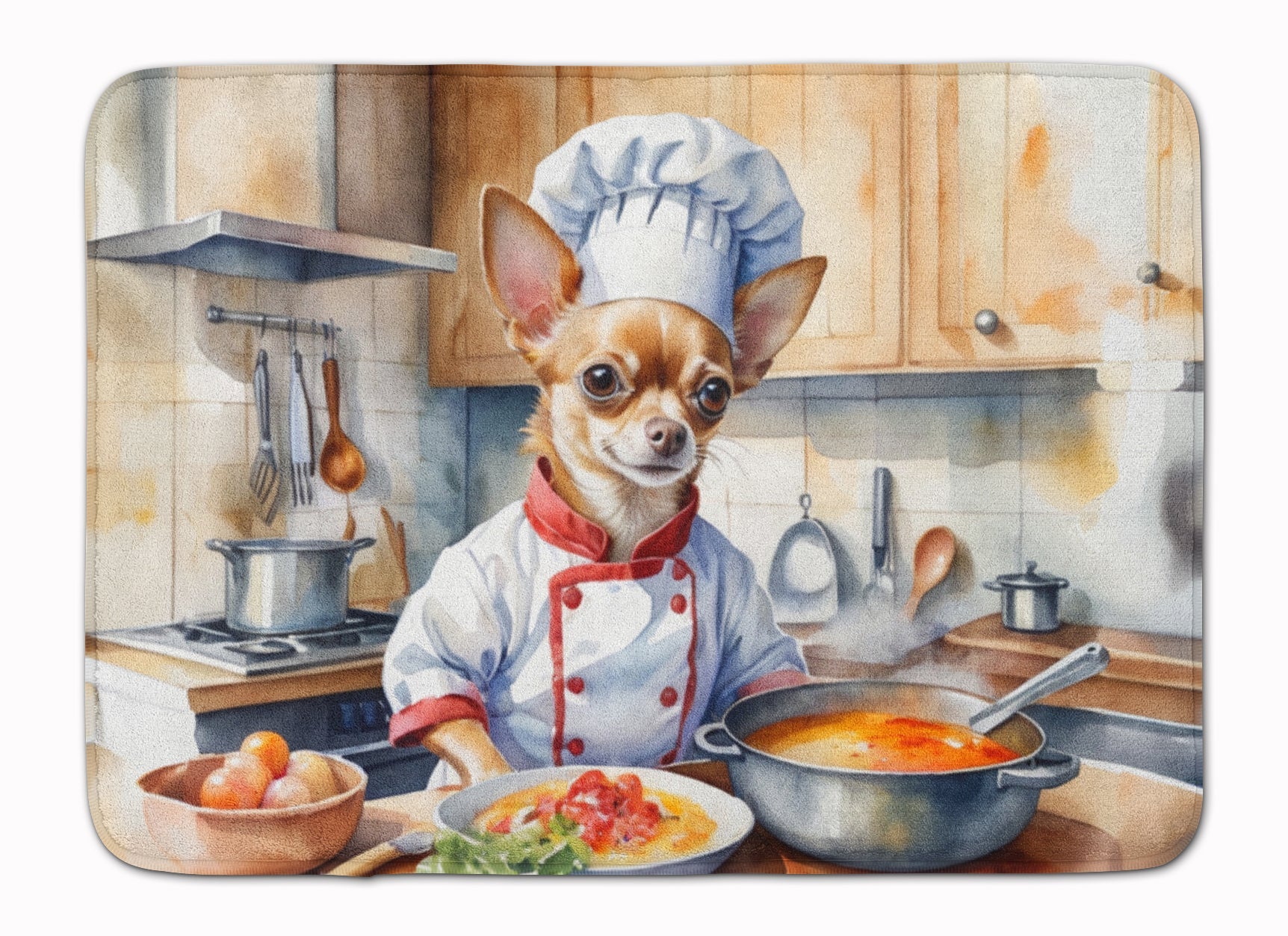 Chihuahua The Chef Memory Foam Kitchen Mat