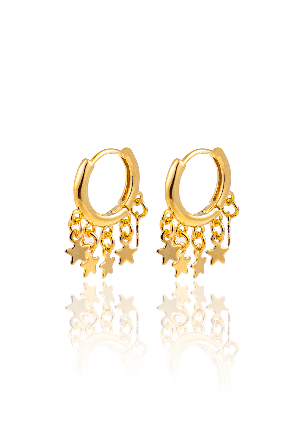 Dangle Star Huggies Earrings (L69)