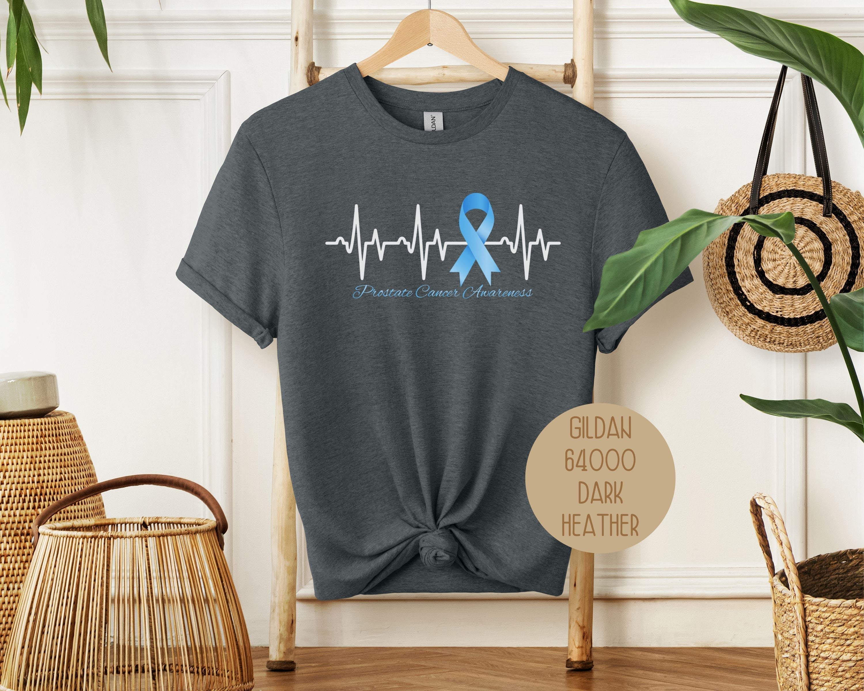 Prostate Cancer Blue Ribbon Awareness Shirt