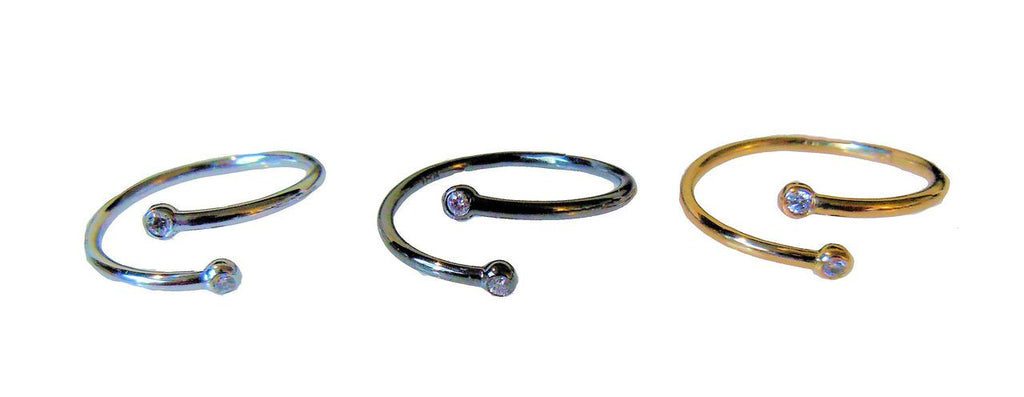Diamond Dot Stacking Ring- 18K gold