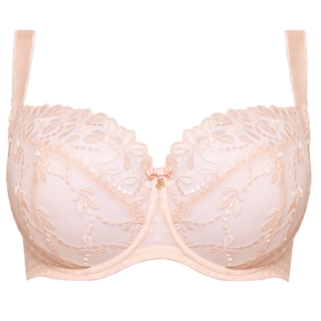 Sheer Mesh 3-Part Full Cup Bra Donna
