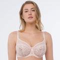 Sheer Mesh Embroidered Full Coverage Bra Donna