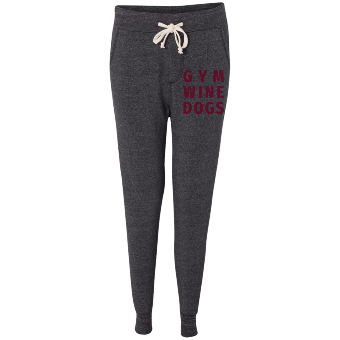 Ladies' Fleece Jogger Gym, Wine, Dogs
