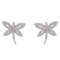 Cubic Zirconia Dragonfly Earrings