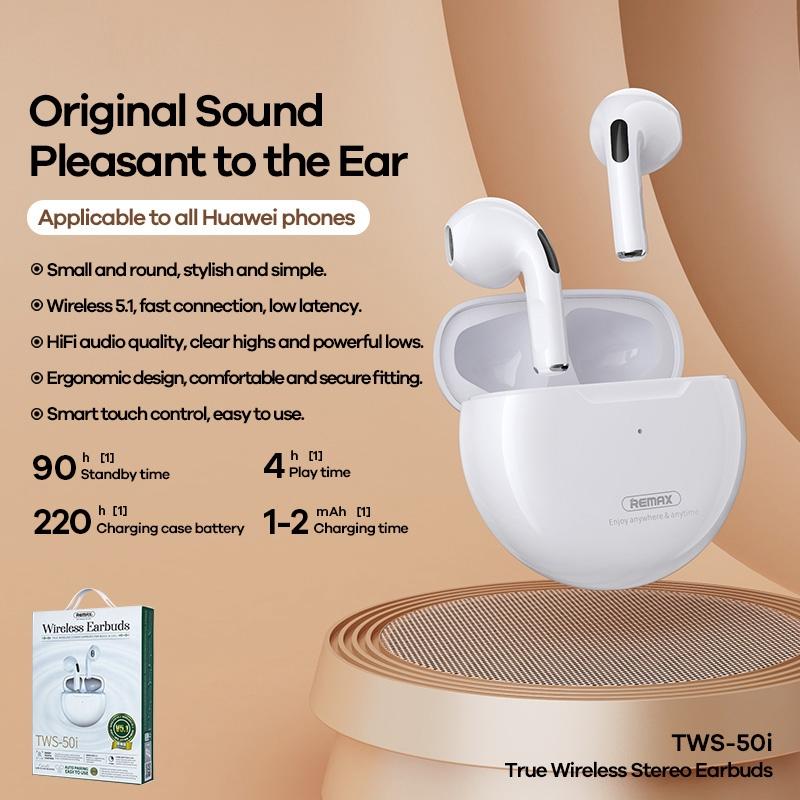 NNEIDS True Wireless Stereo Bluetooth 5.0 Earphones - White
