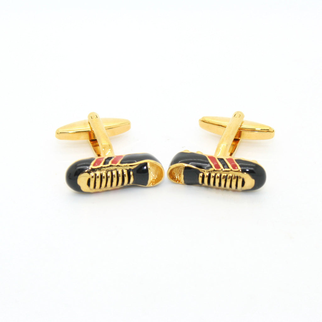 Goldtone Shoe Cuff Links With Jewelry Box