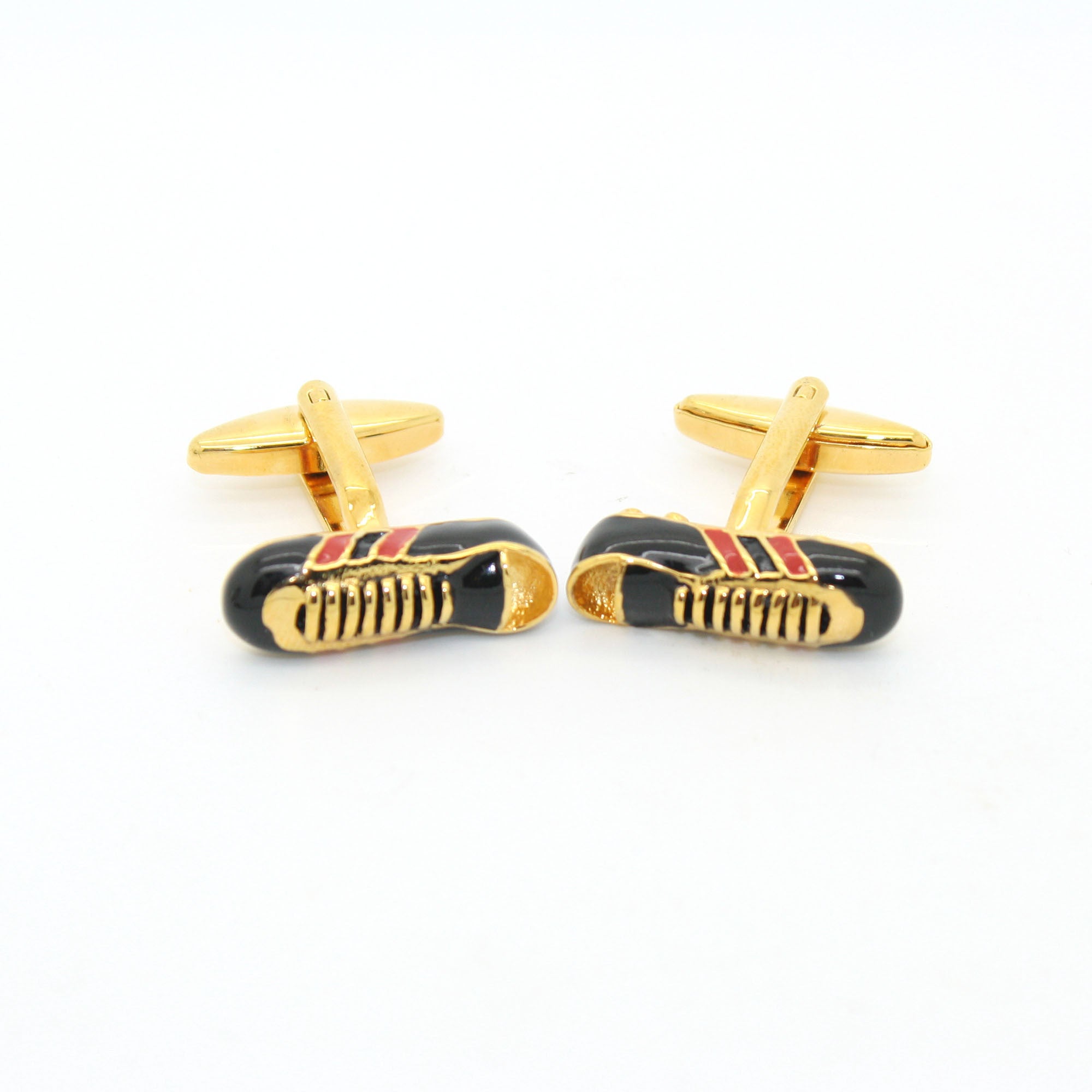 Goldtone Shoe Cuff Links With Jewelry Box