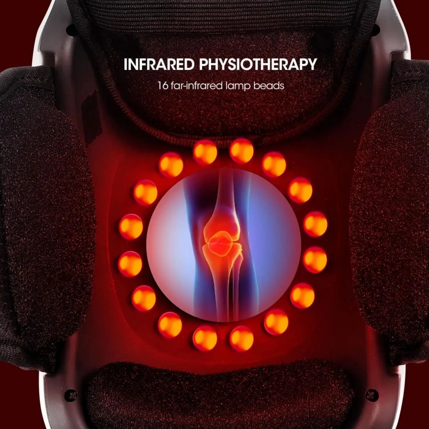 Wireless Heated Knee Massager – Electric Heating Massage Knee Pad White