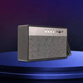 Portable Bluetooth Speaker with Retro Lychee Pattern (Black)