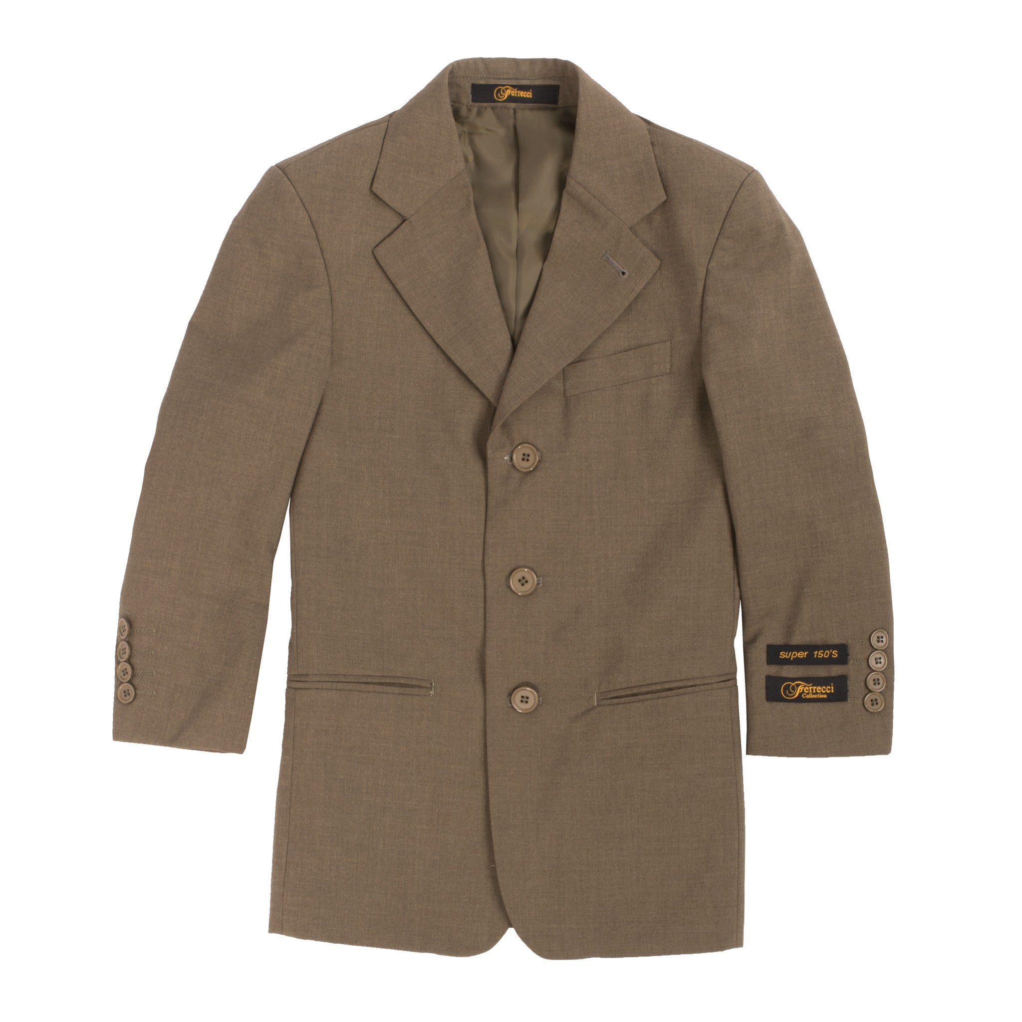 Boys Premium Brown Green 2pc Suit