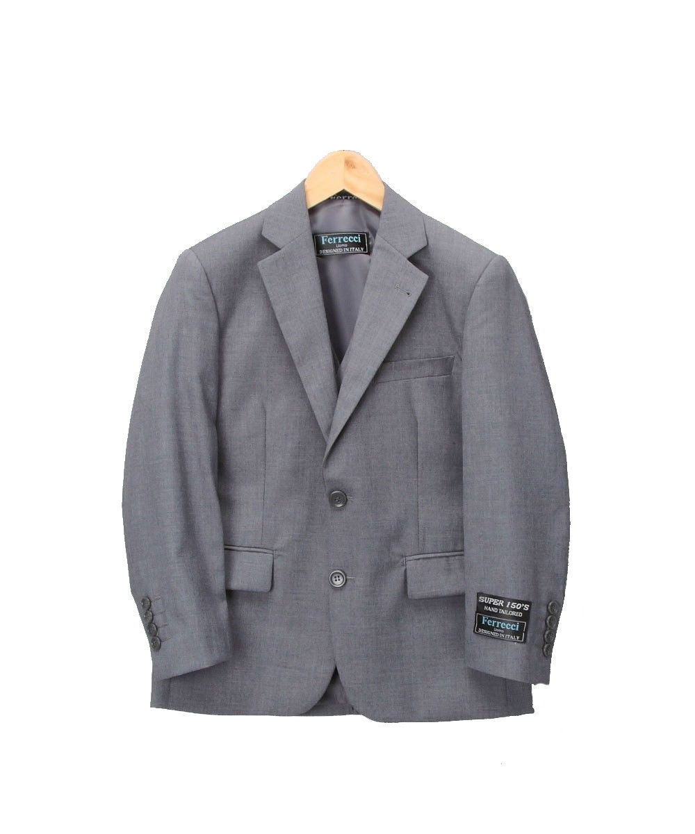 Boys Premium Medium Grey 2pc Suit