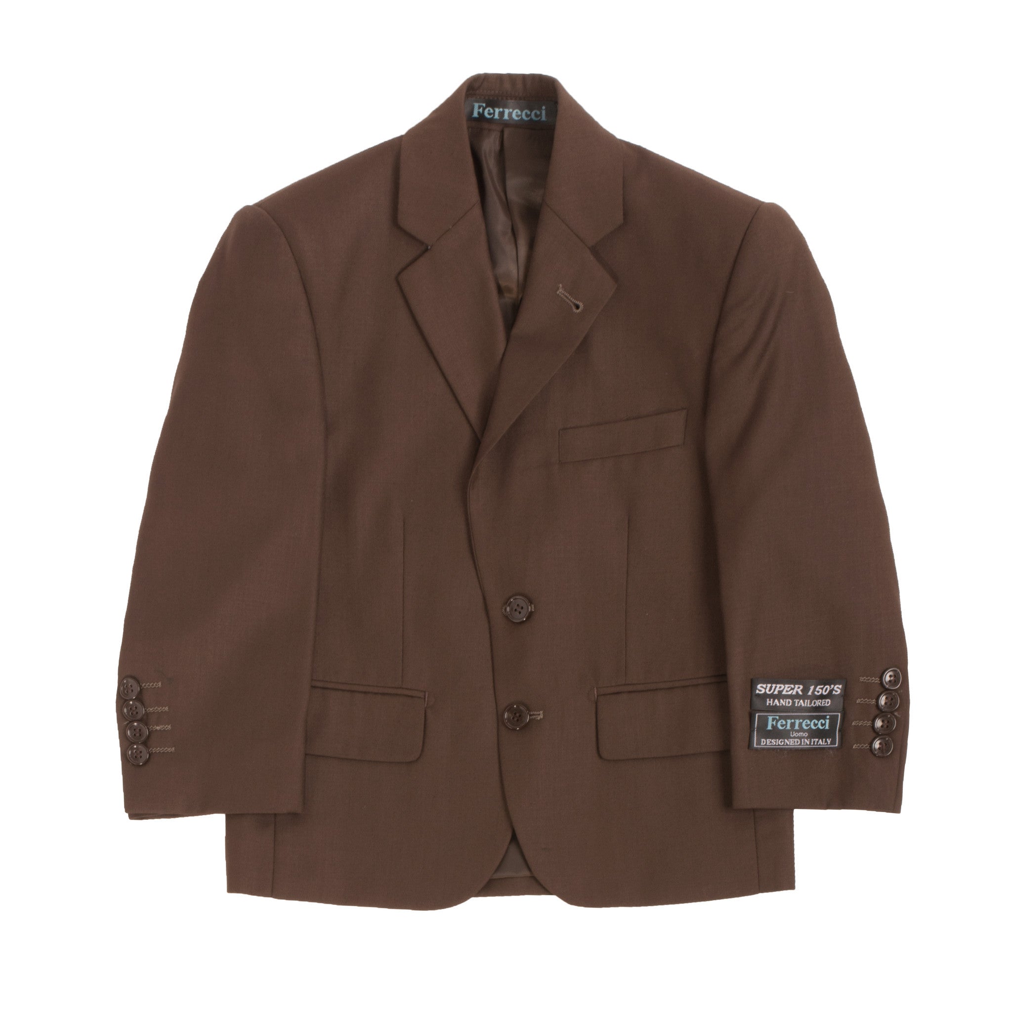 Boys Premium Chocolate Brown 3pc Vested Suit