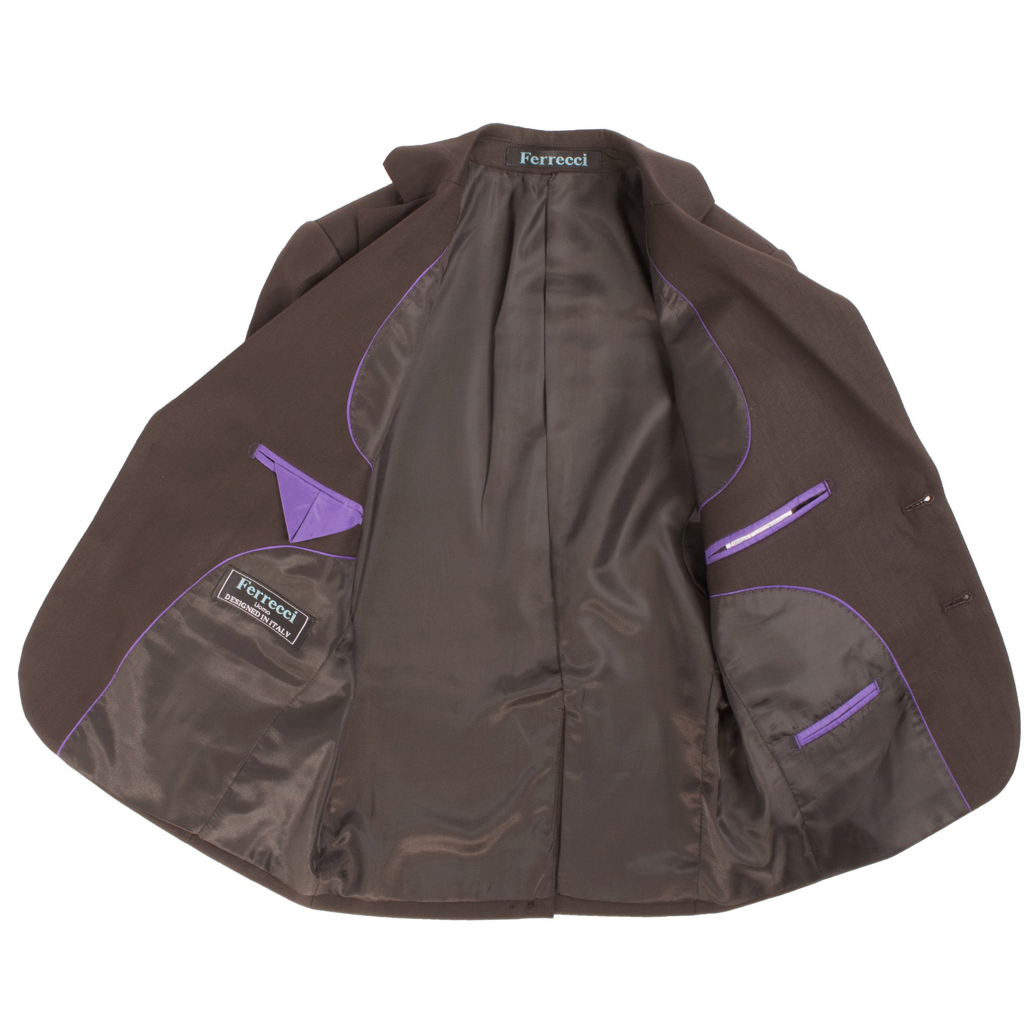 Boys Premium Coffee Brown 3pc Vested Suit