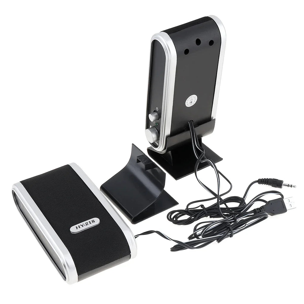 6W USB Wired Stereo Speakers for PC Laptop (White)