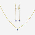 Tanzanite Drop Earrings & Necklace