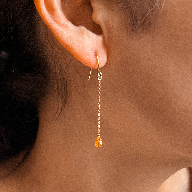 Spessartite Drop Earrings