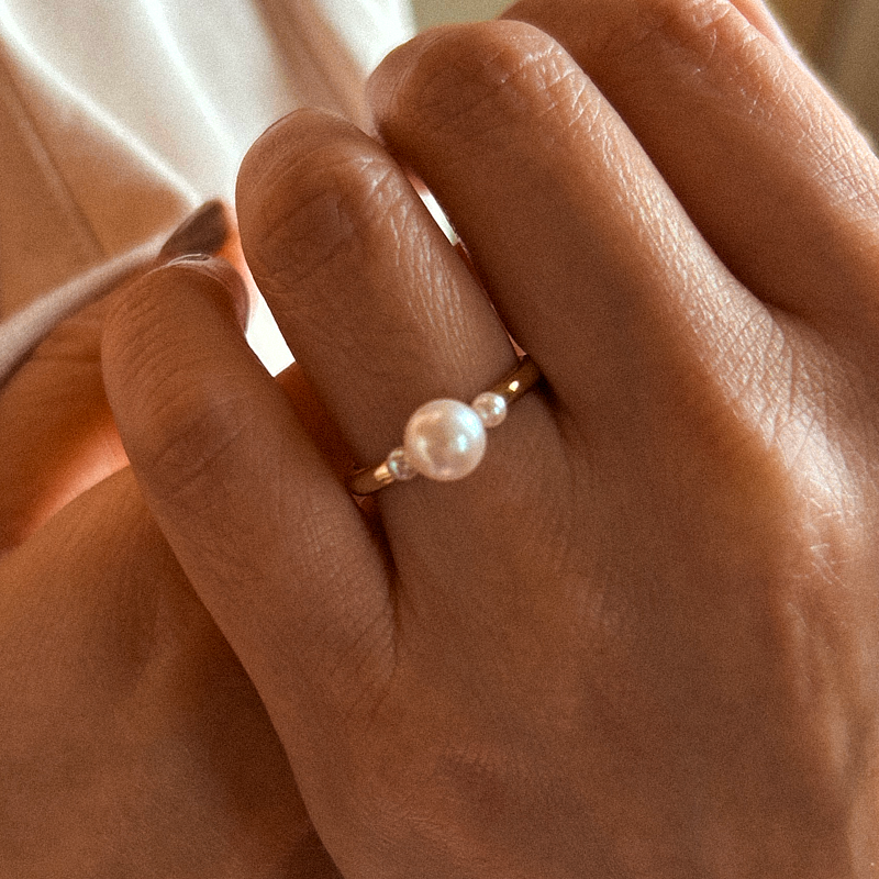 Akoya Pearl Trinity Ring