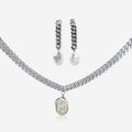 Edgy and Elegance Chain Earrings & Necklace