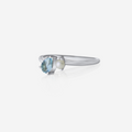 Ocean Enchantment Aquamarine w/ Akoya Pearl Ring