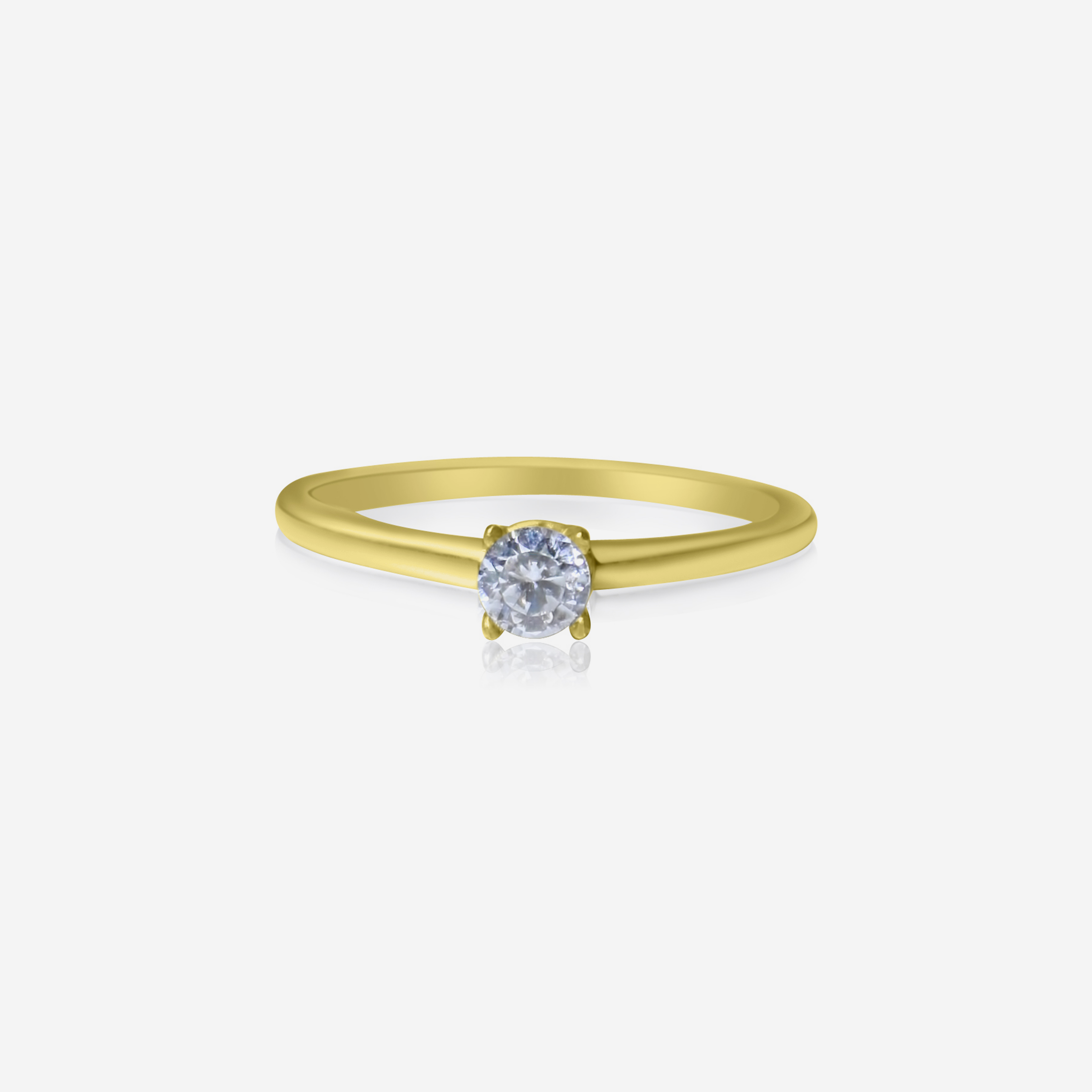 Diamond Essence Solitaire Ring w/ Lab-Grown Diamonds