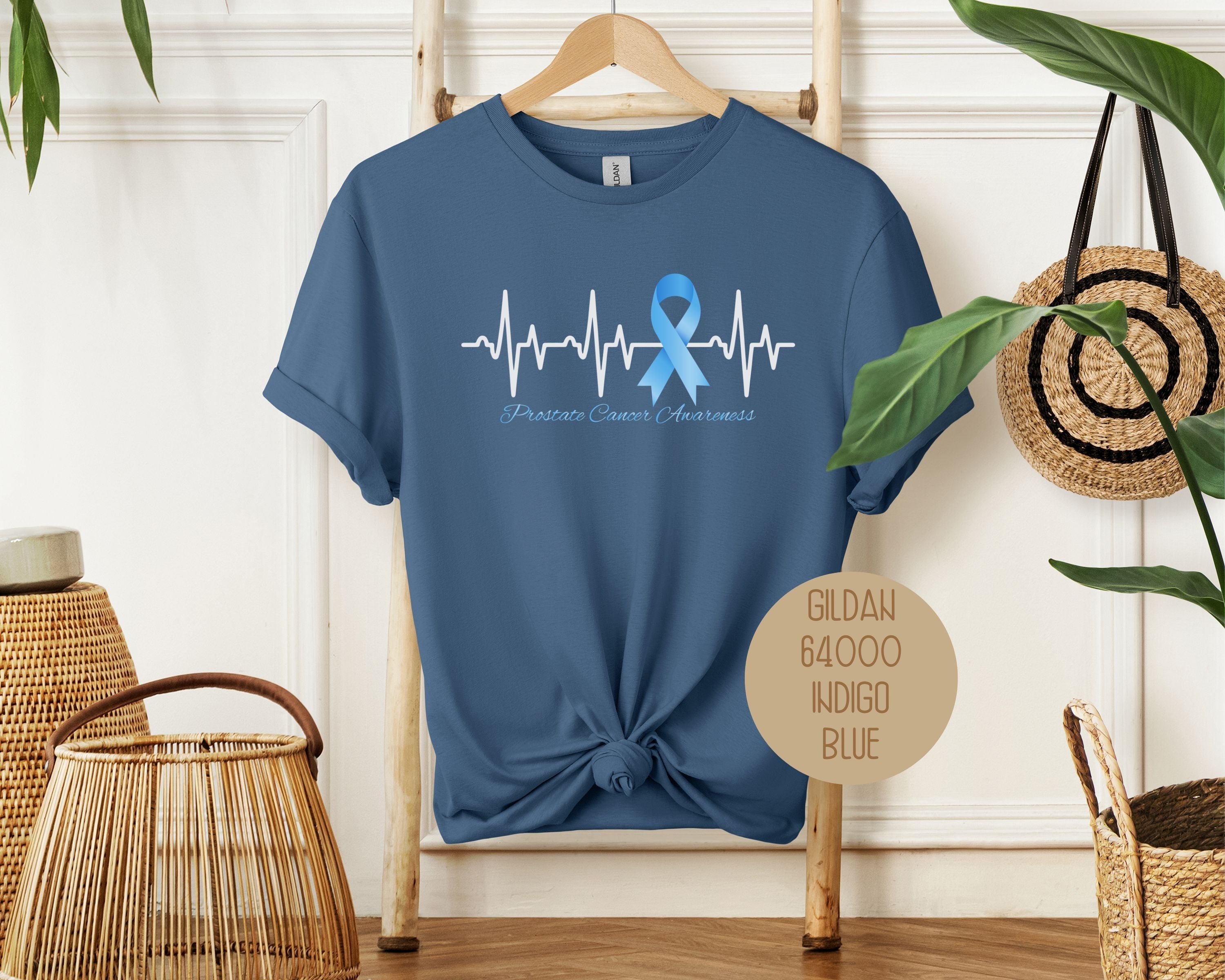 Prostate Cancer Blue Ribbon Awareness Shirt