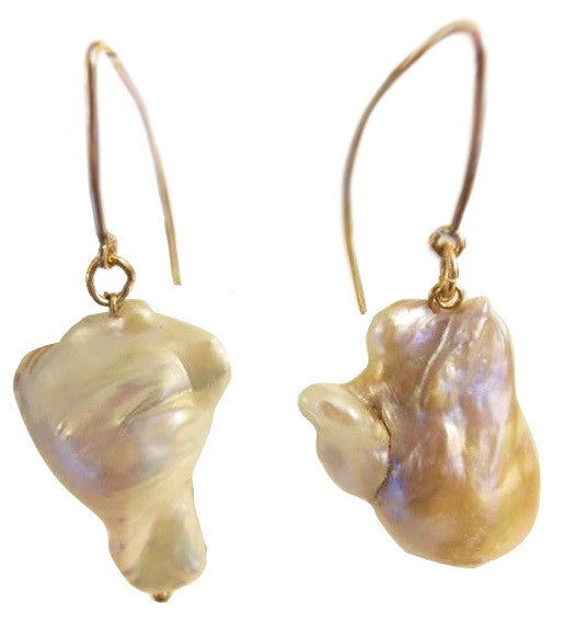 Jumbo Baroque Chinese Freshwater Pearl Earrings-One of a kind-008