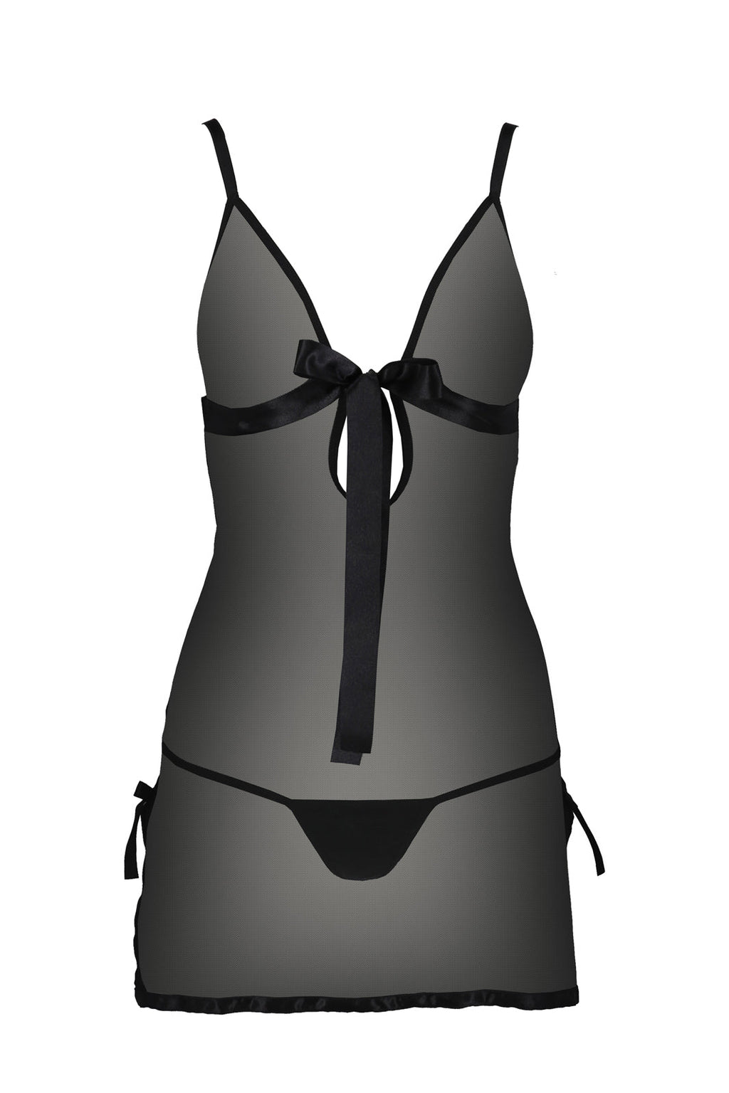 Sexy Sheer Mesh Chemise Casmir Kea Black