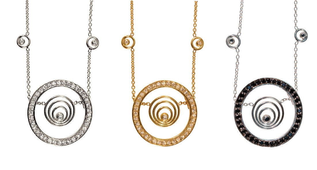 Karma Drop Earrings-14K Gold with Diamonds
