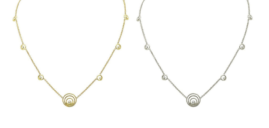 Karma Drop Earrings-14K Gold with Diamonds