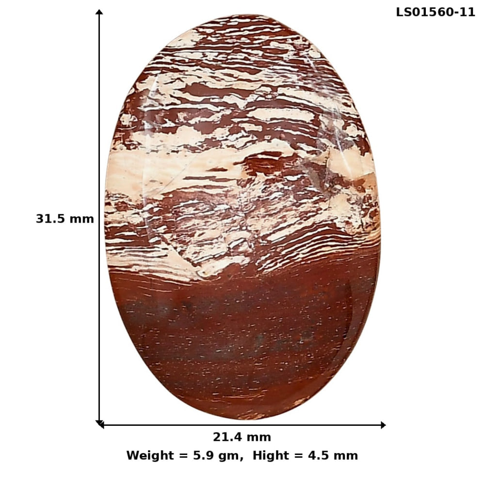 Snake Skin Jasper 31.5x21.4x4.5 mm Oval Gemstone LS01560-11