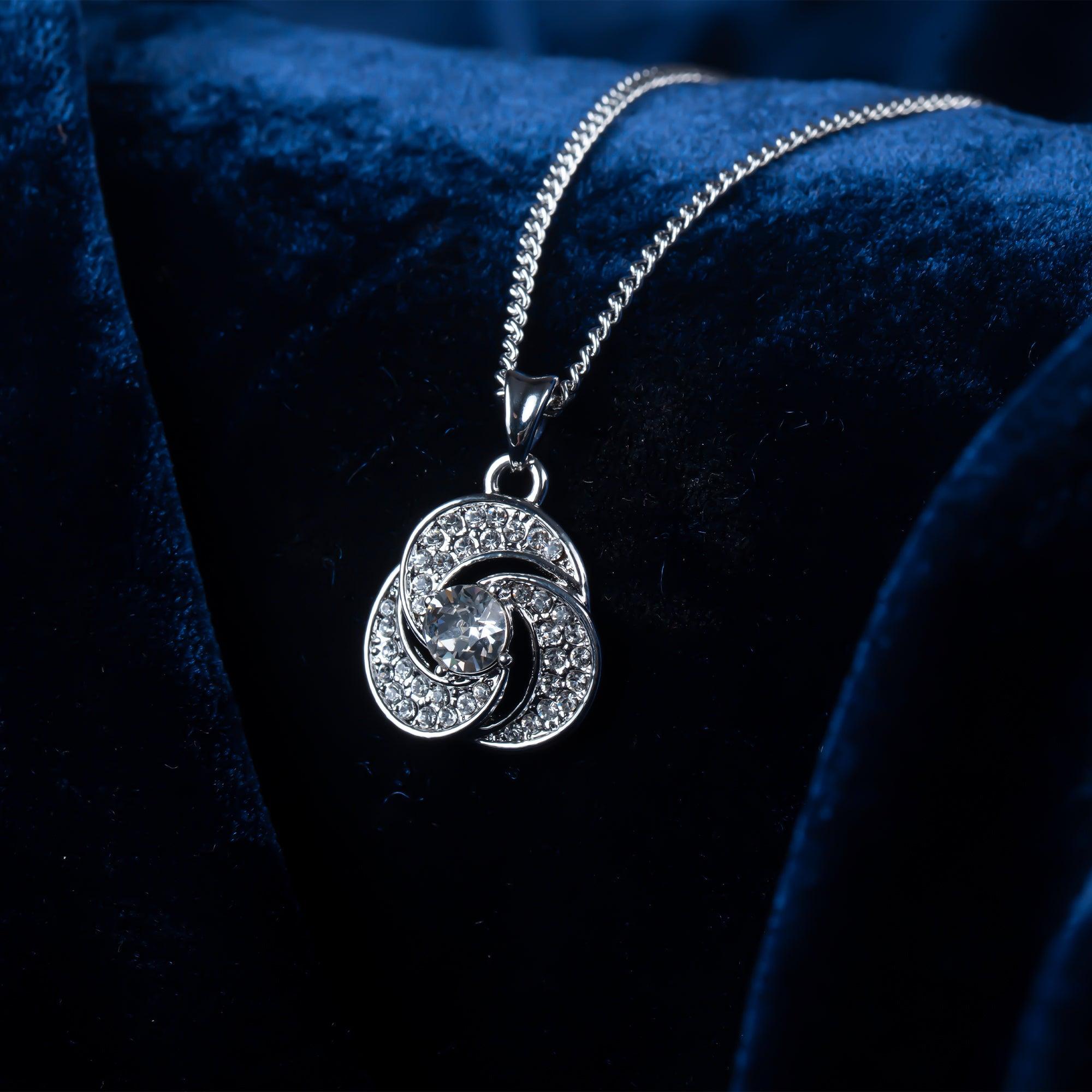 TRYNDI™ To My Beautiful Future Wife Love Knot Necklace With Authentic Swarovski Crystals