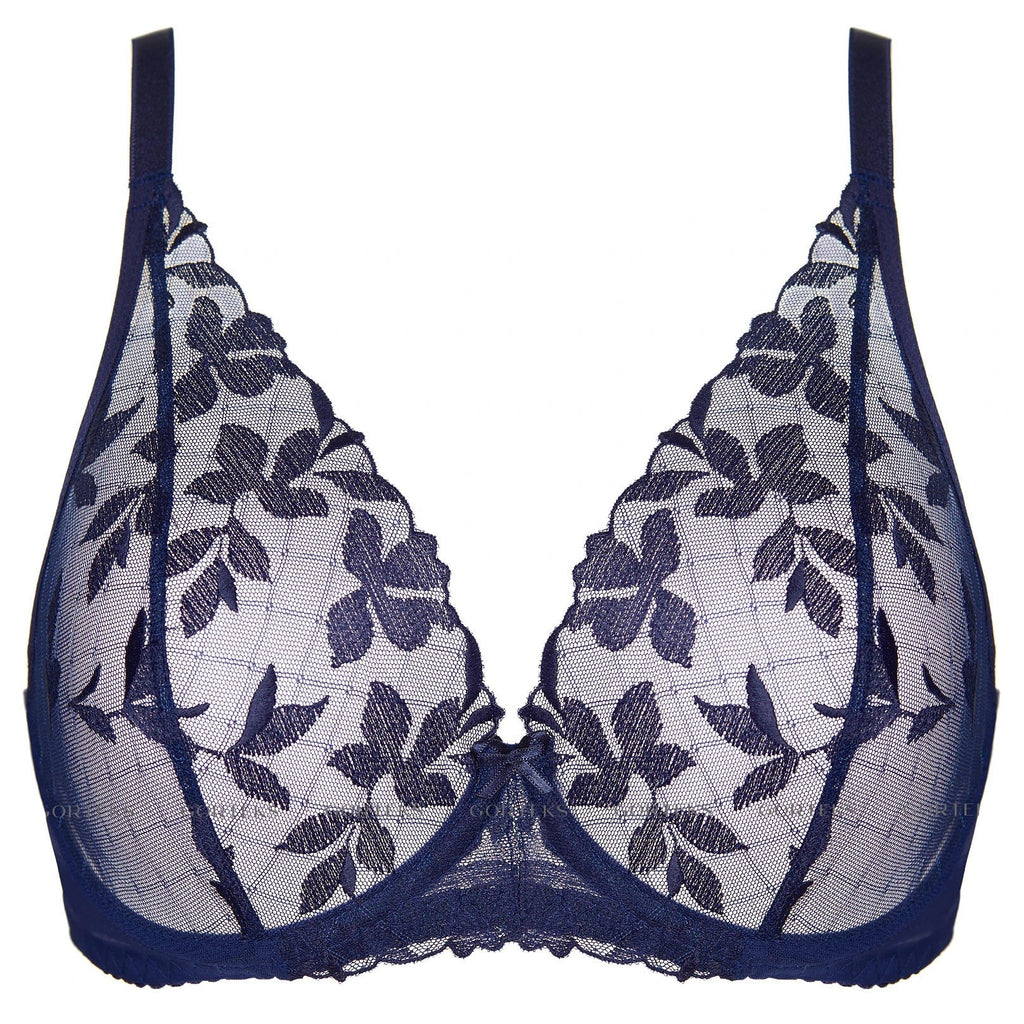 Sheer Mesh Plunge Bra Gorteks Mona