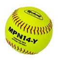 Markwort Softball Leather 14 Poly Core Yellow/Red Stitch