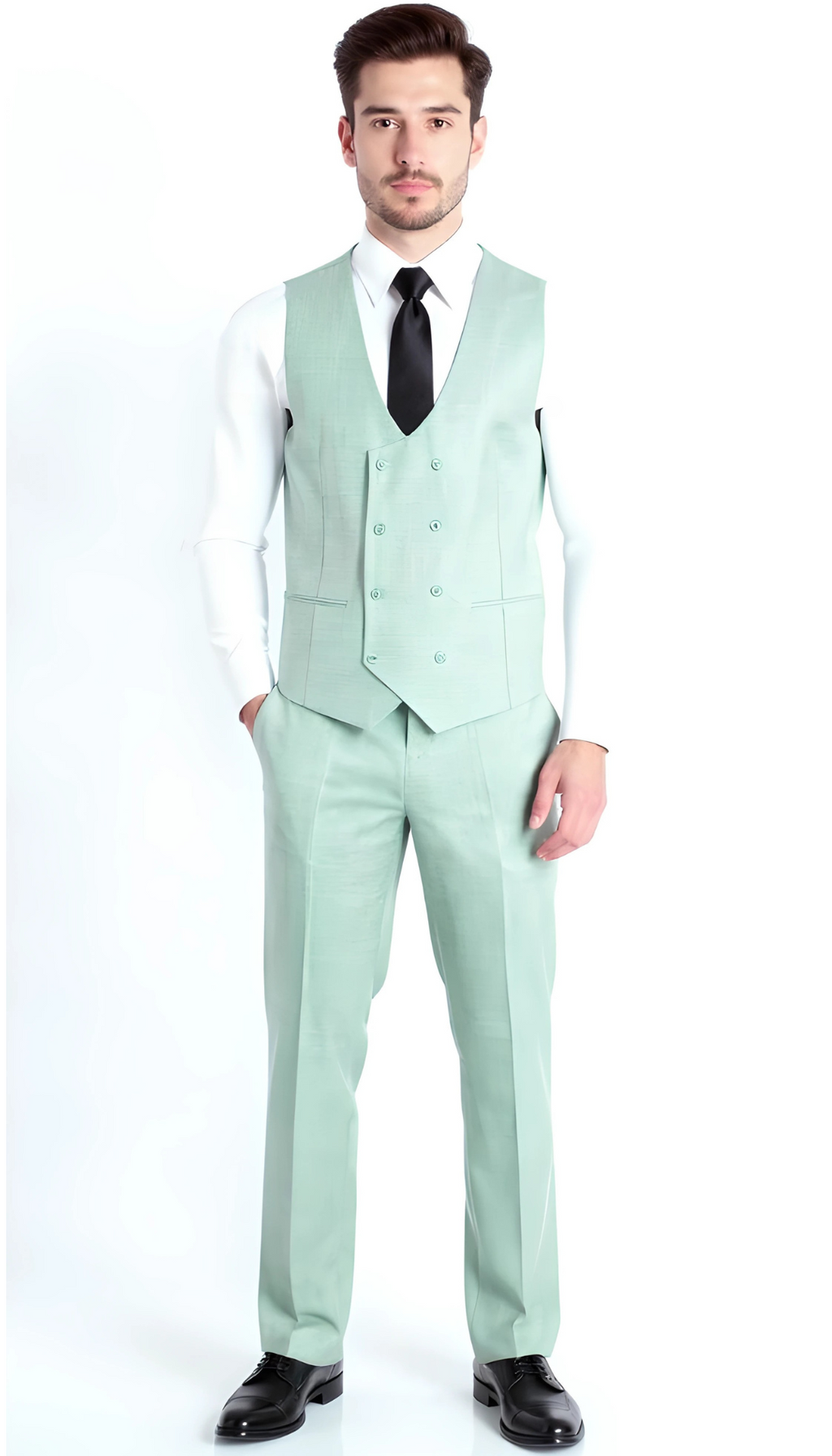 Rockford Peak Lapel Double Breasted Suit - Slim Fit