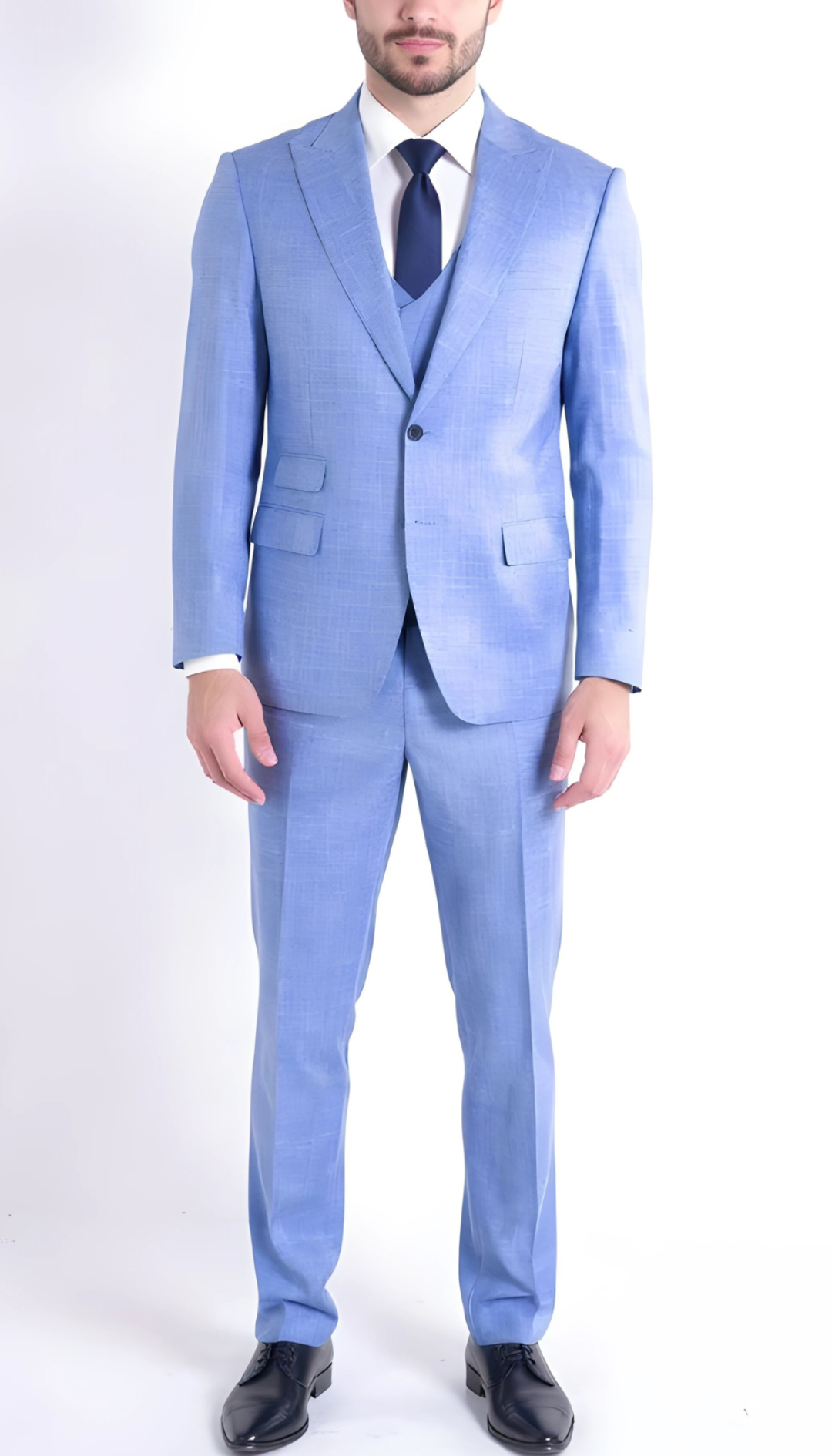 Rockford Peak Lapel Double Breasted Suit - Slim Fit