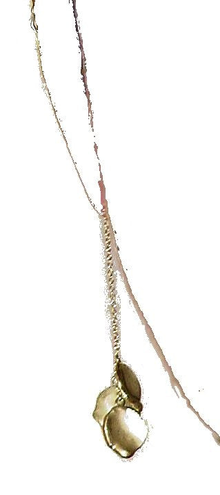 Metal Petals- Drop Earrings-14K Gold