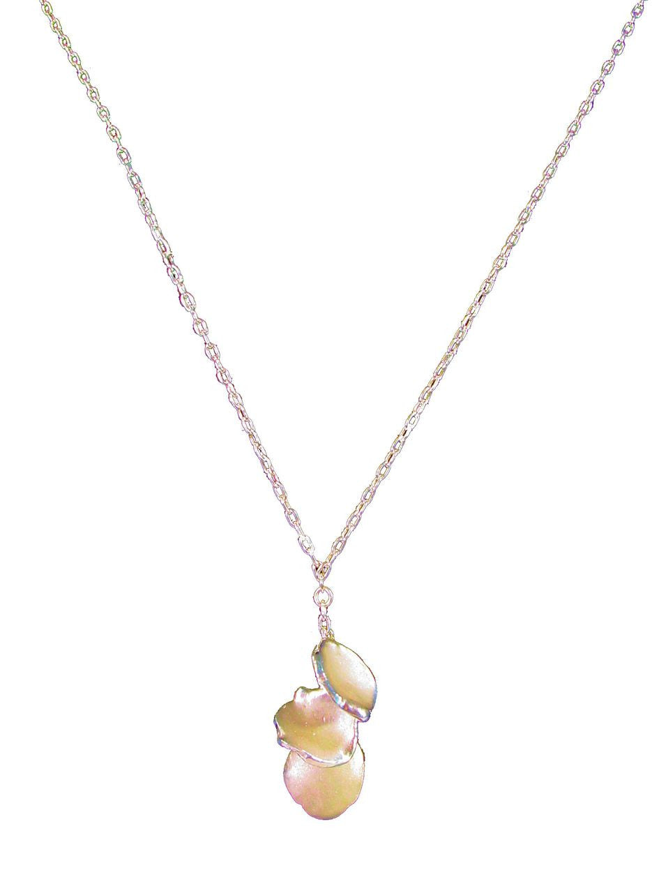 Metal Petals- Drop Earrings-14K Gold
