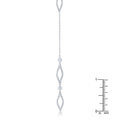 Carmela 0.6ct CZ Rhodium Classic Drop Lariat Necklace