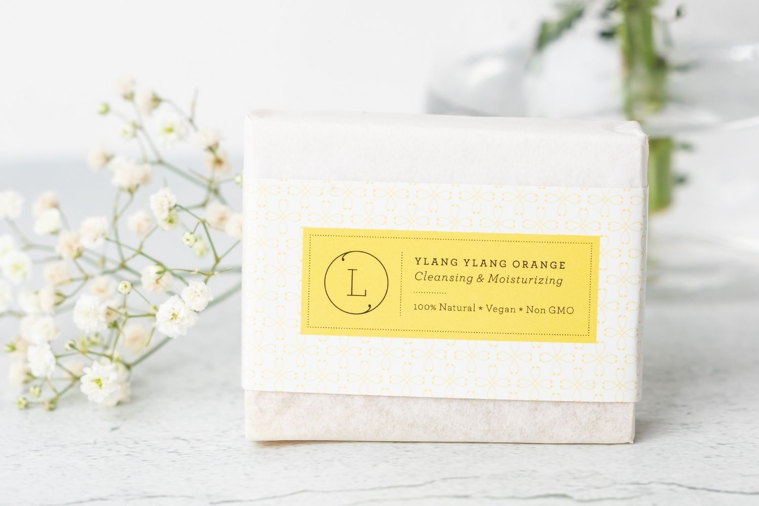 2x Natural Handmade Soap Bar, Orange Ylang Ylang Soap-4