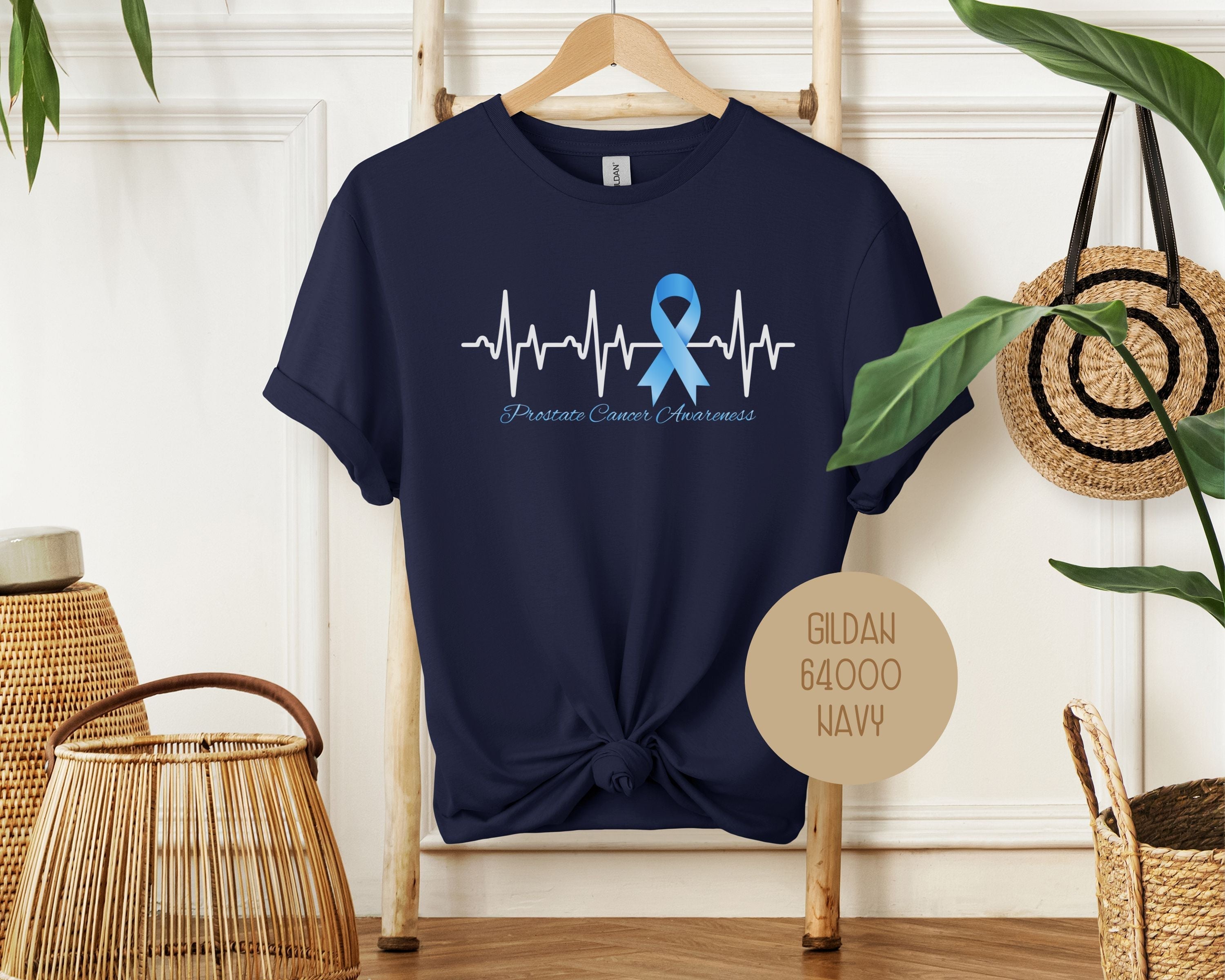 Prostate Cancer Blue Ribbon Awareness Shirt