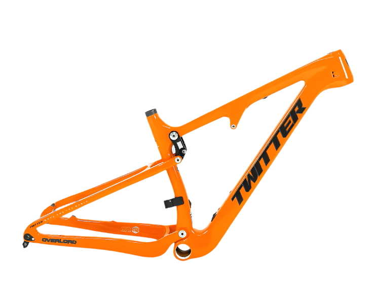 TWITTER OVERLORD Full Suspension Carbon MTB Frame – T800 Mix, 29"/27.5", AM, with DNM Rear SHOX