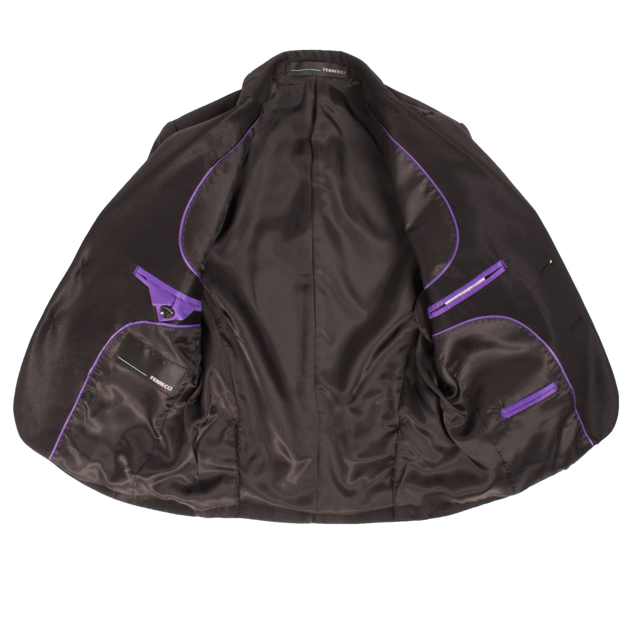 Boys Black Shiny Sharkskin Oxford 3pc Vested Suit