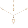 14K Yellow Gold 1/4 Cttw Diamond Double Triangle Geometric 18" Pendant Necklace (G-H Color, SI1-SI2 Clarity)