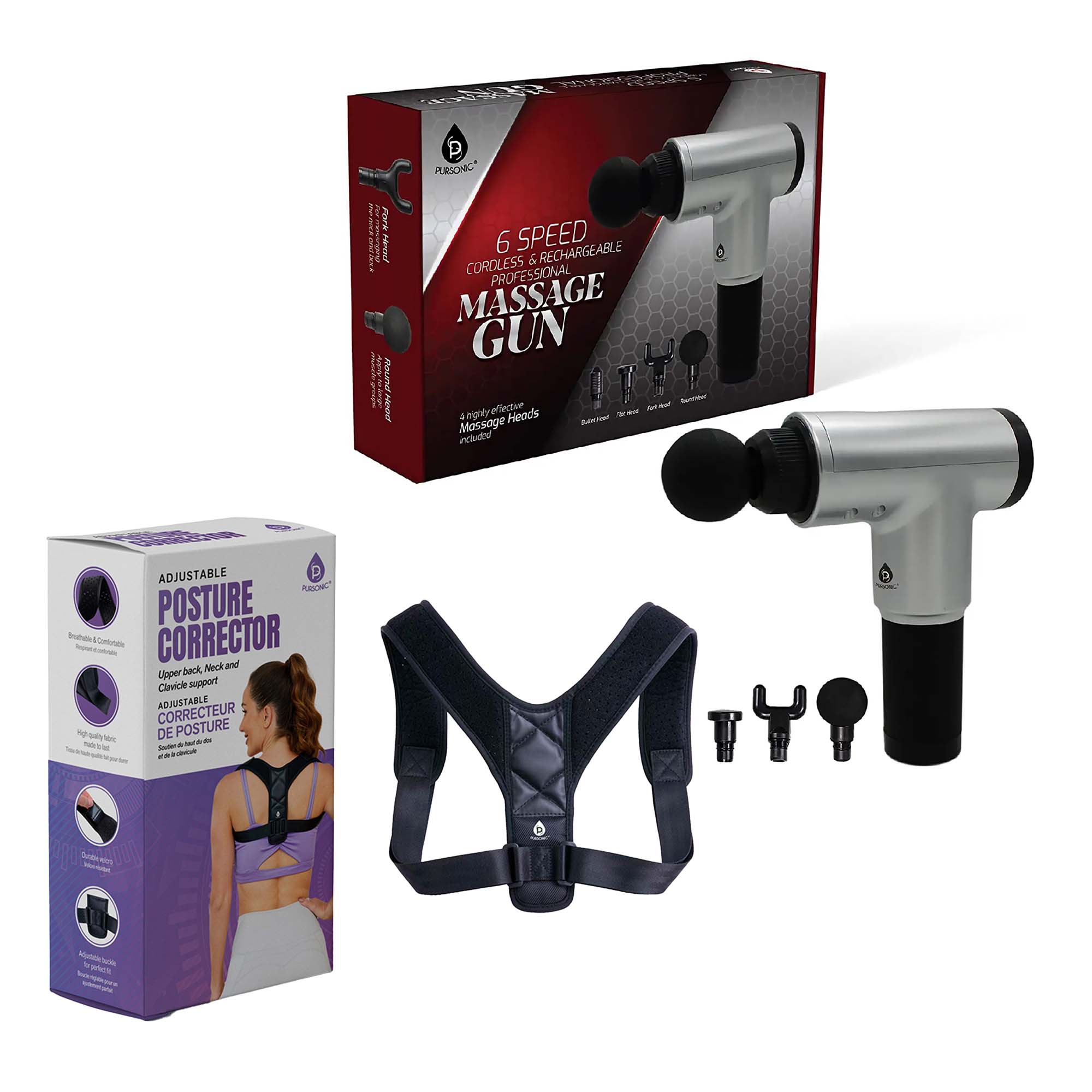 Pursonic Ultimate Pain Relief and Posture Support Bundle-0