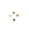 18K Gold Filled Star Pendant with Micro Pave Cubic Zirconia CZ Stone-0