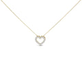 14K Gold 1/2 Carat Lab Grown Diamond Heart Shape Pendant Necklace