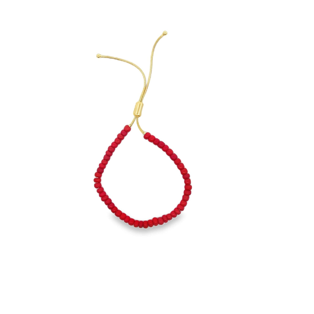 Enamel Colored Beads Adjustable Round Snake Bracelet (I454)