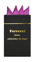 Pre-Folded Microfiber Violet Handkerchief Pocket Square-0