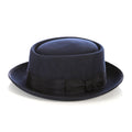 Navy Pork Pie Hat - Wool